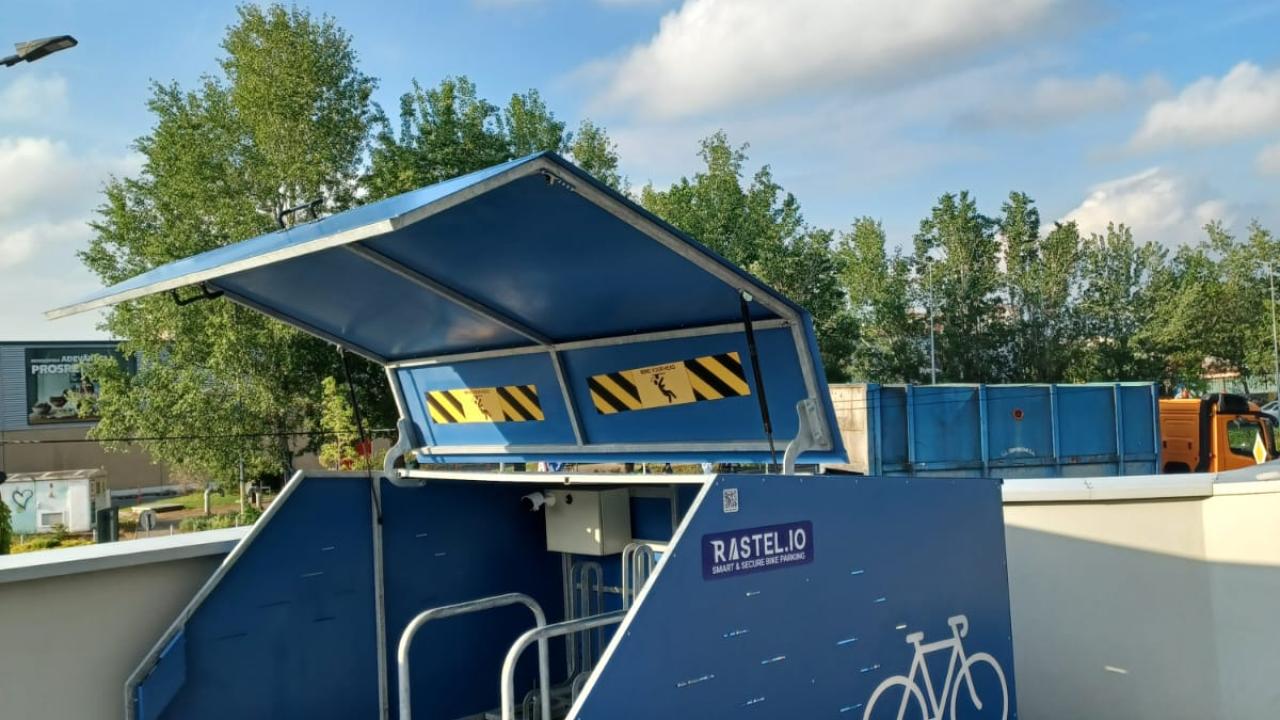 A micromobility hub on a commercial property in Bucharest, Romania